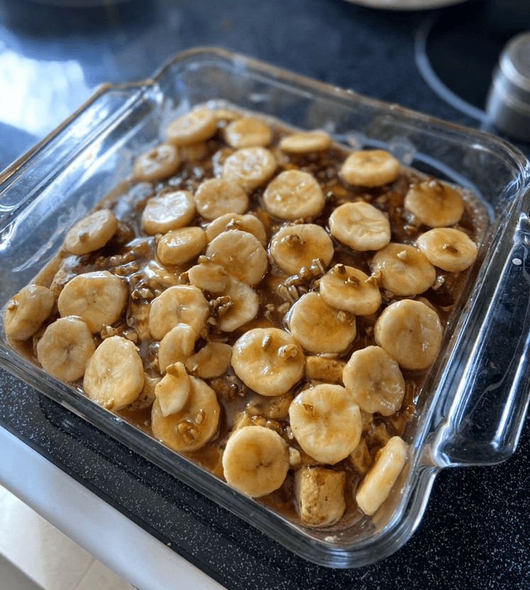 OVERNIGHT BANANA FRENCH TOAST CASSEROLE