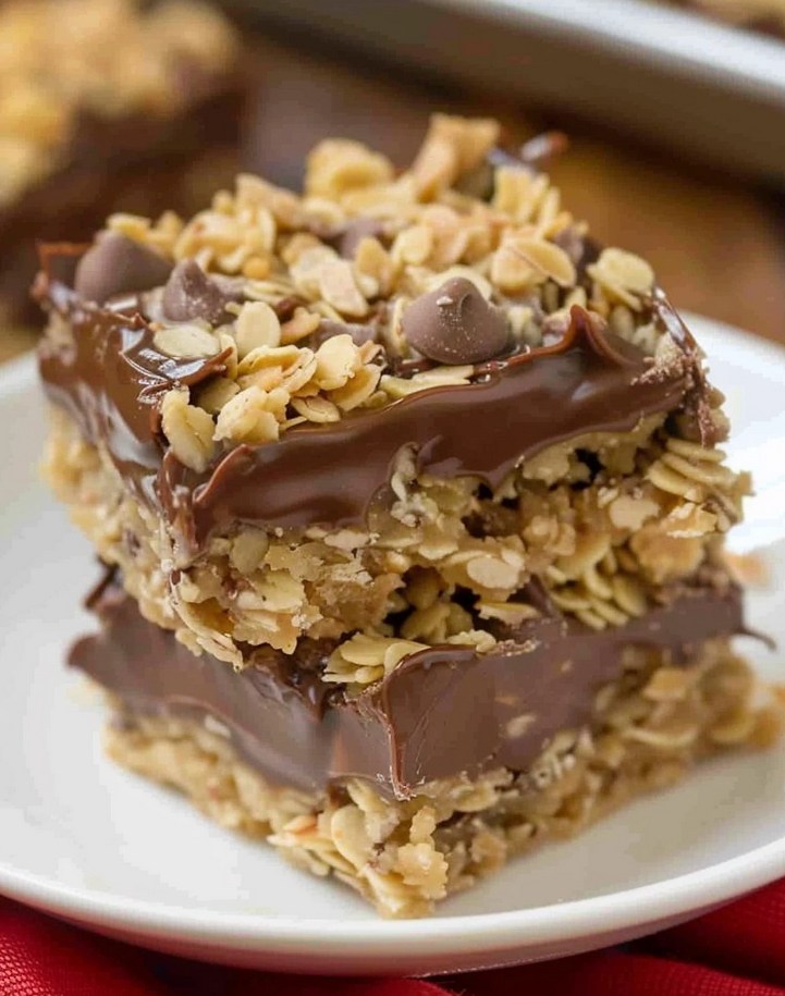 No Bake Chocolate Oat Bars