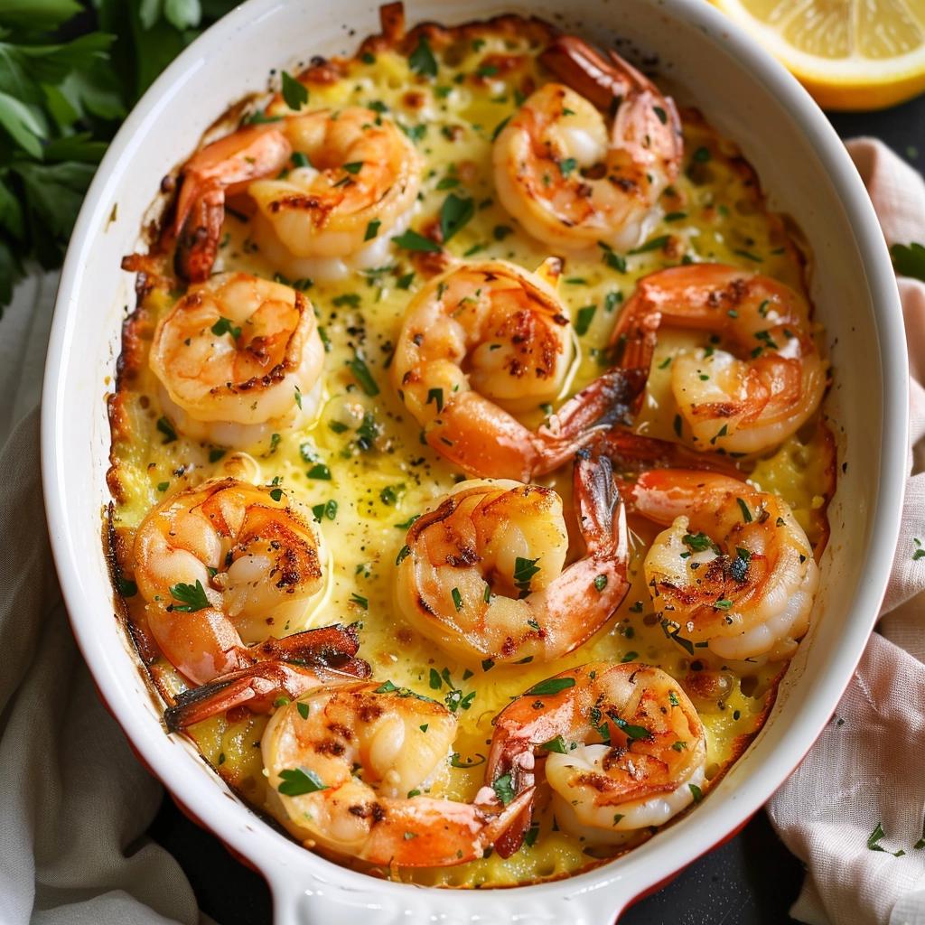 Magic Baked Shrimp in Lemon Butter Sauce