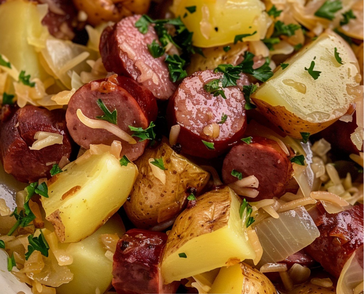 POLISH SAUSAGE, SAUERKRAUT AND POTATOES (CROCKPOT)