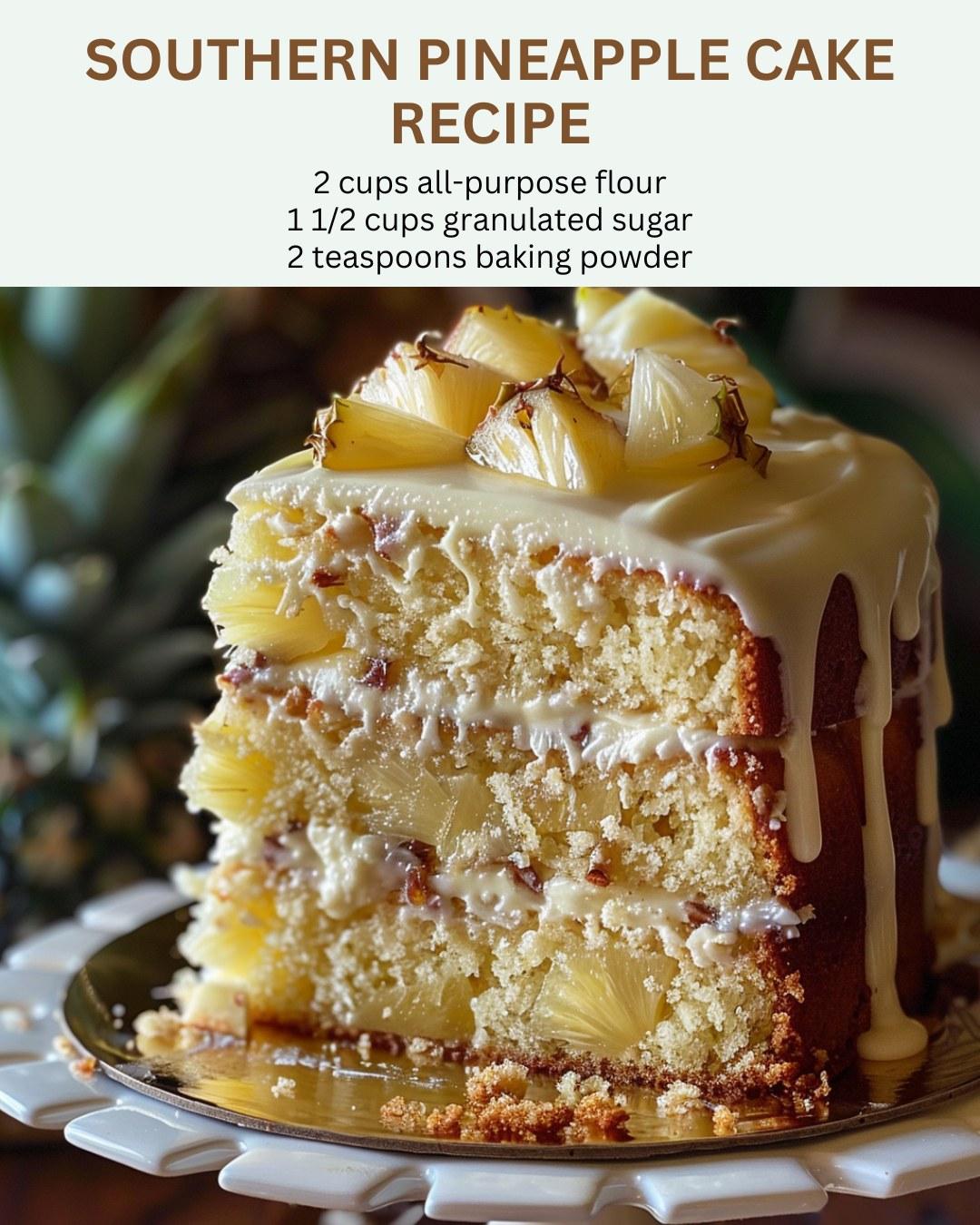 Southern Pineapple Cake Recipe