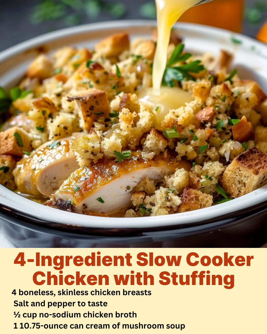 Slow Cooker Chicken with Stuffing