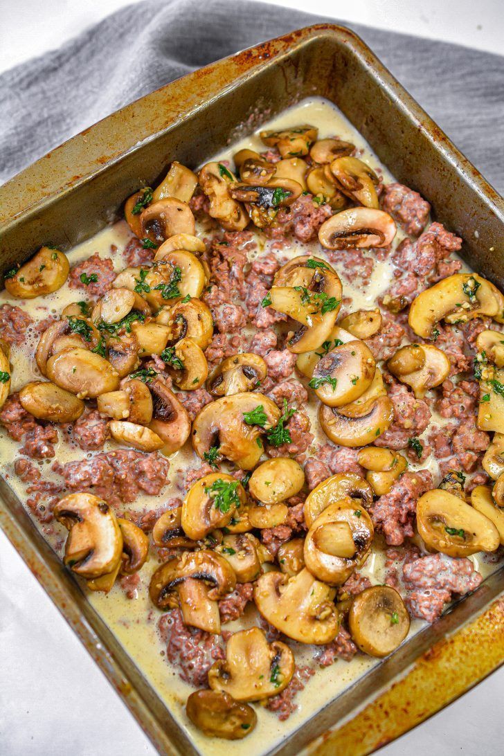 HAMBURGER MUSHROOM BAKE