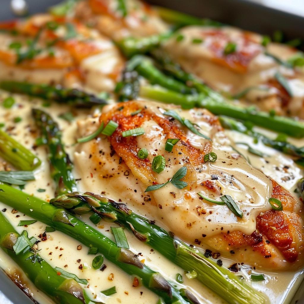 Caesar Chicken with Asparagus