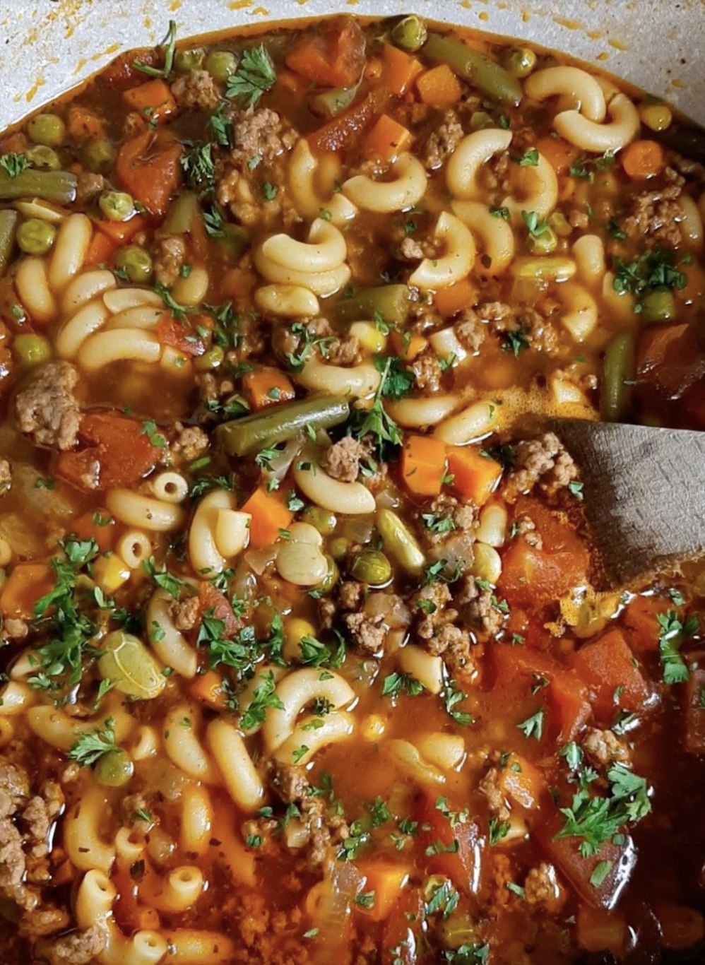 Beef and Macaroni Soup