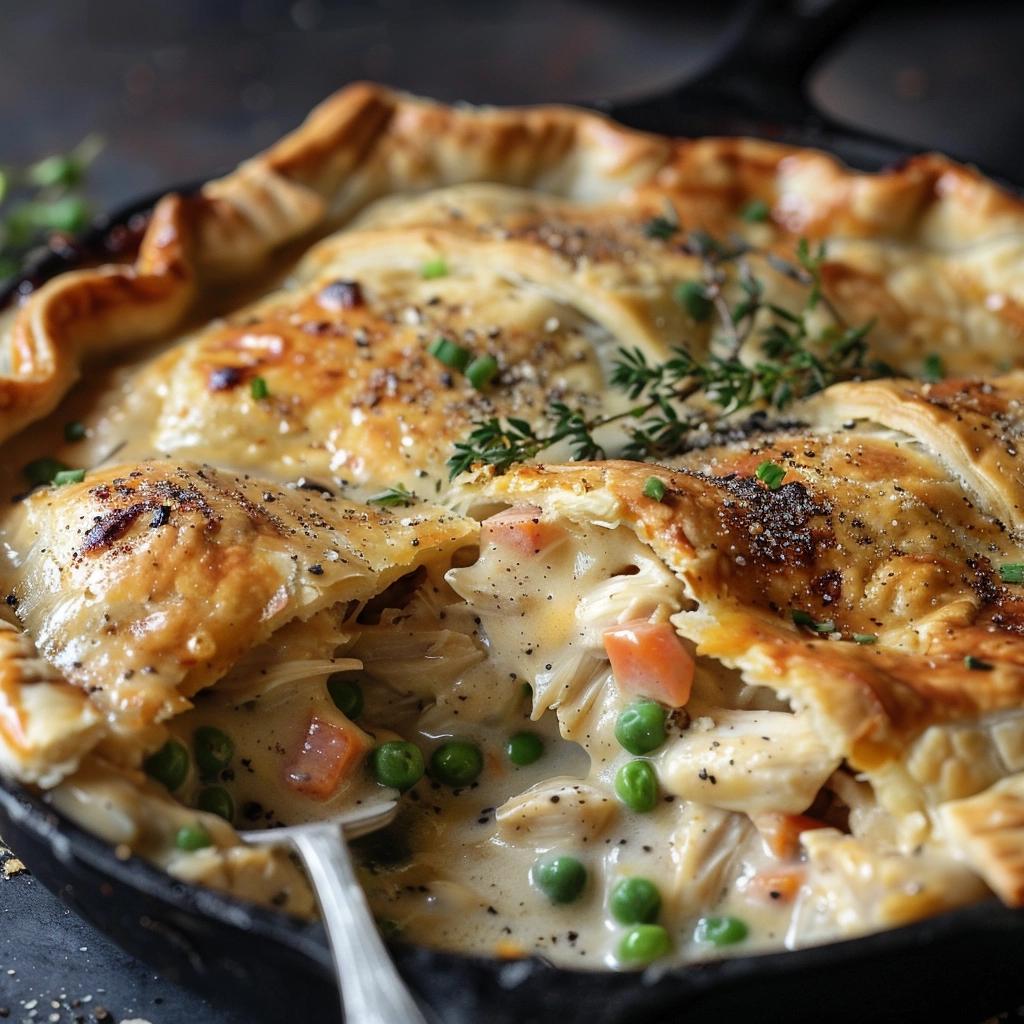 Skillet Chicken Pot Pie Casserole