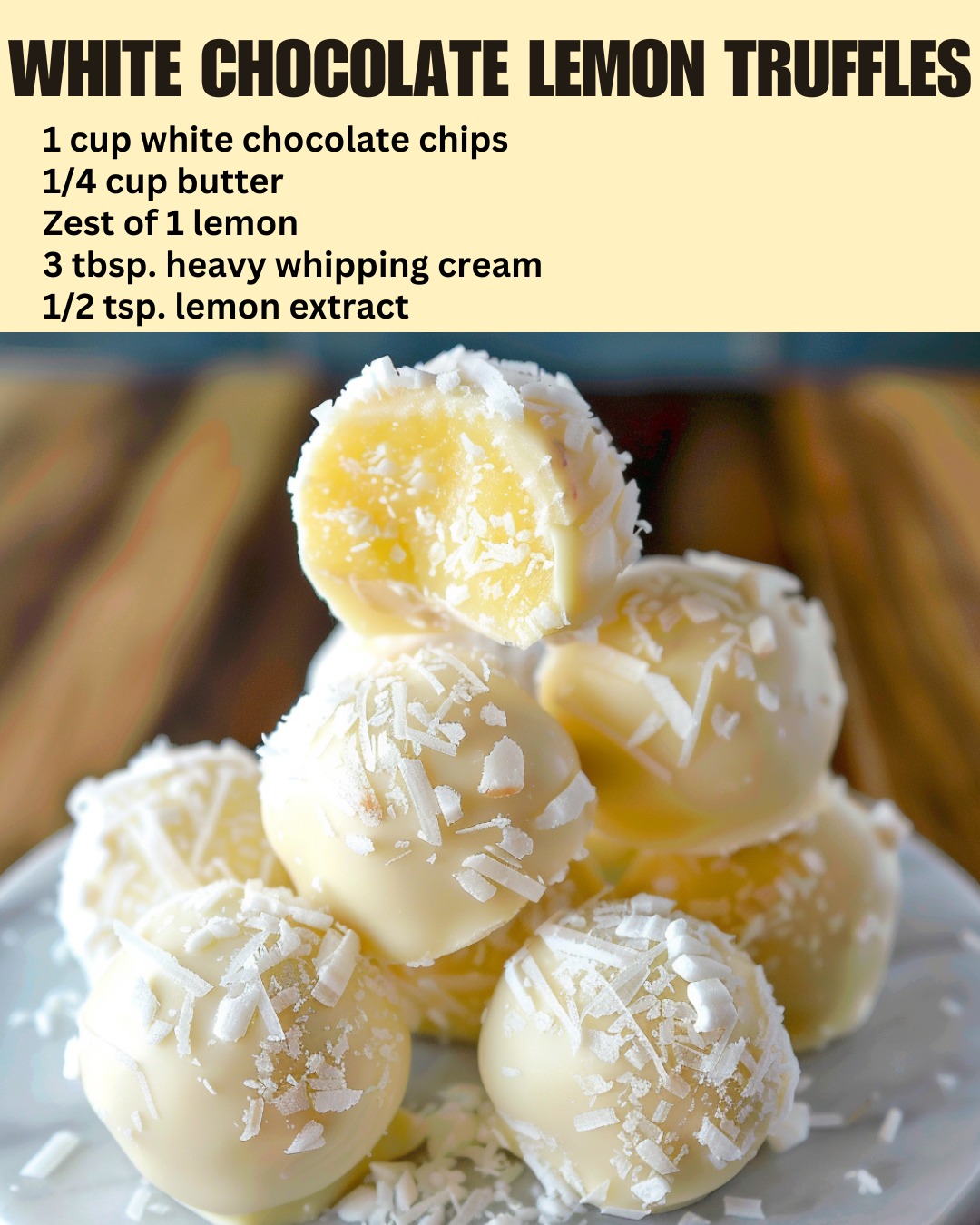 White Chocolate Lemon Truffles