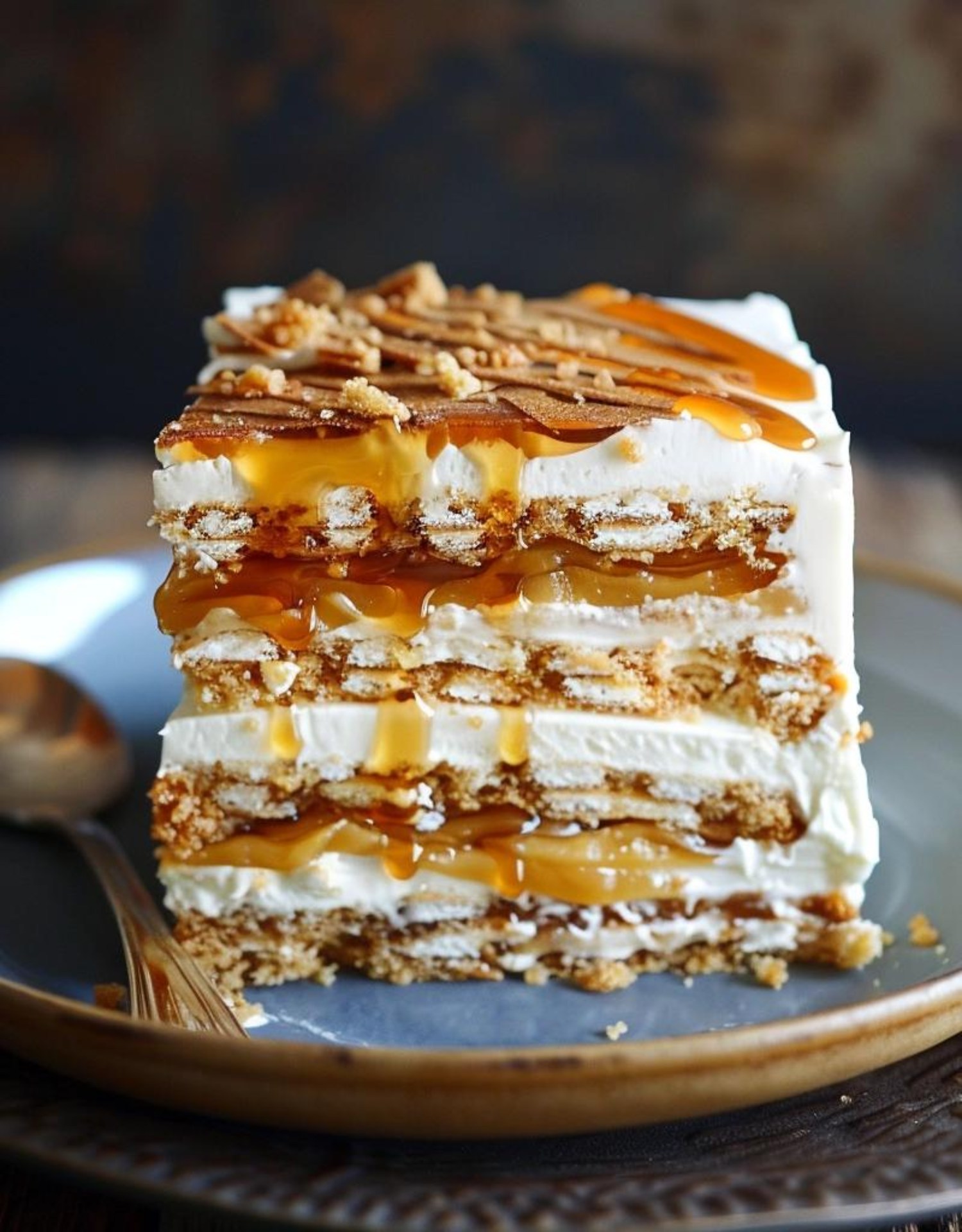 Salted Caramel Icebox Cake