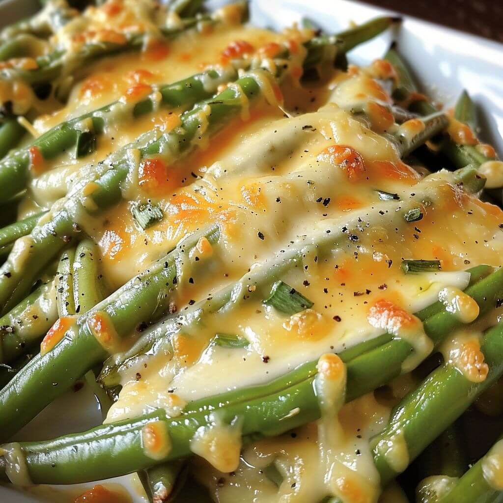 Cheesy Garlic Green Beans