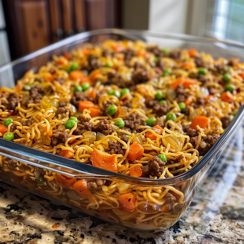 Ground Beef Chow Mein Casserole