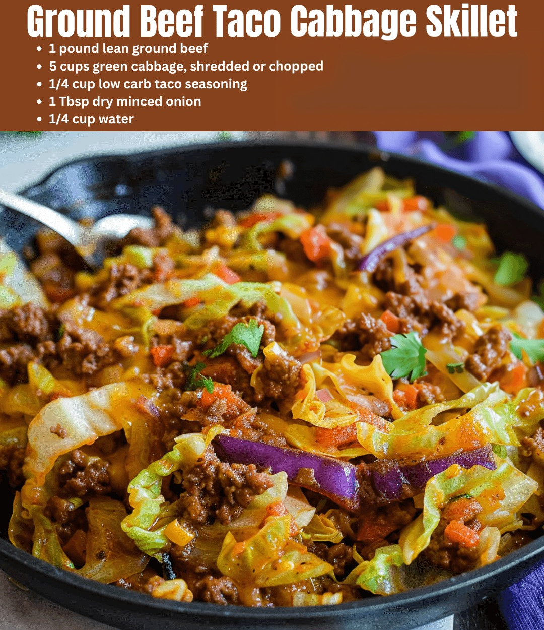 Ground Beef Taco Cabbage Skillet