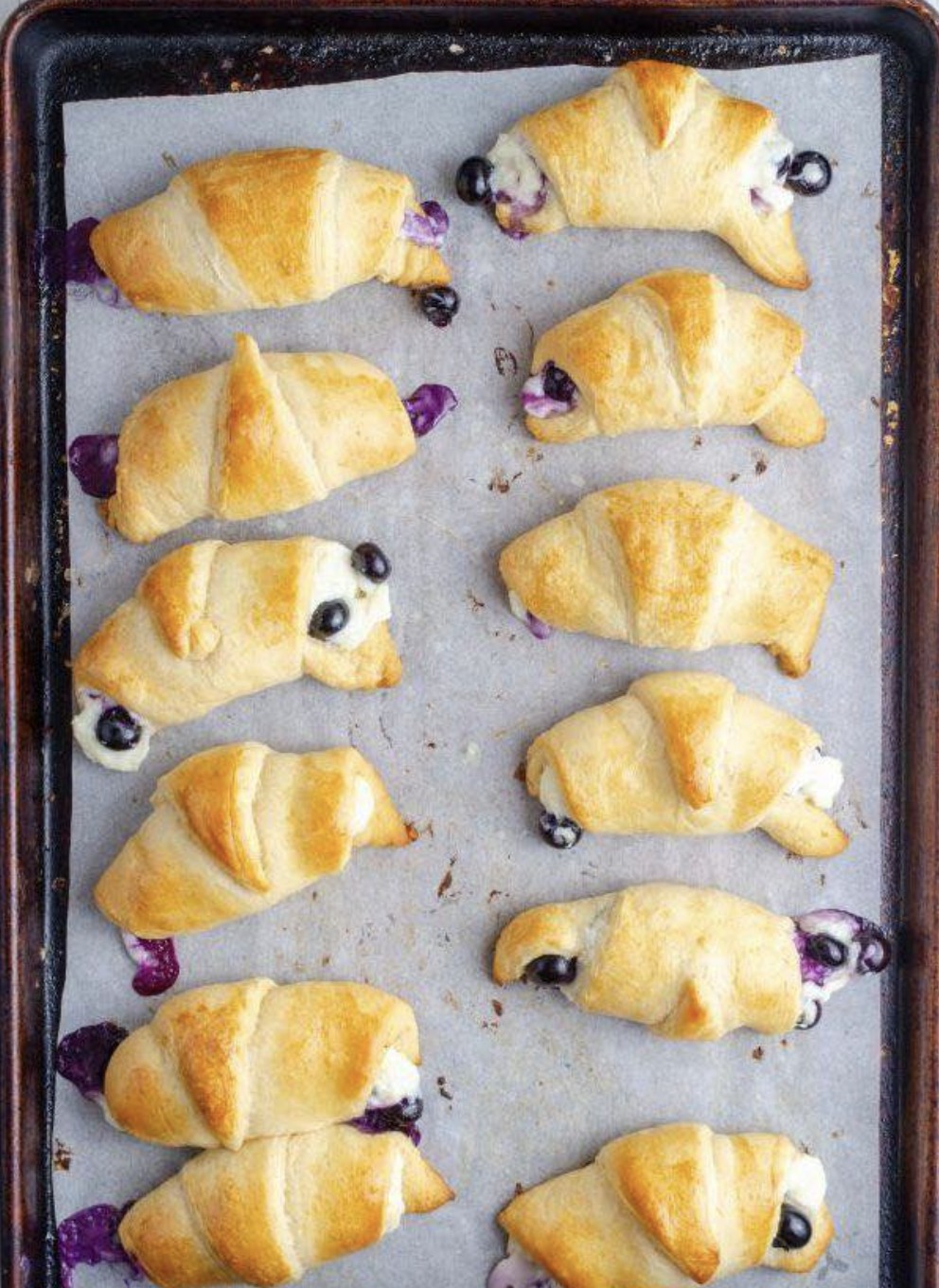 Blueberry Cheesecake Crescent Rolls