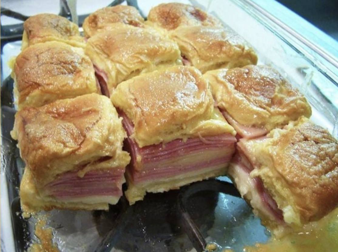 Hawaiian Baked Ham and Swiss Sandwiches