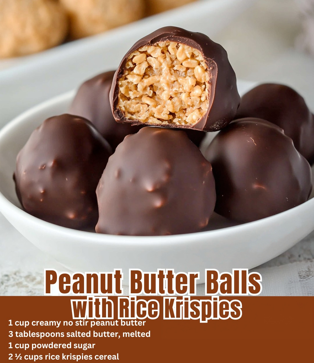 Peanut Butter Balls with Rice Krispies