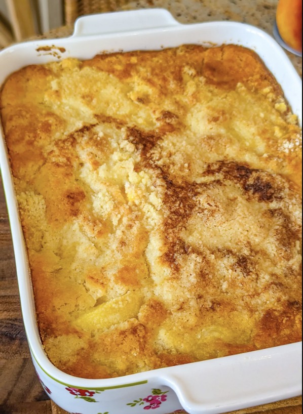 Super Easy Peach Cobbler