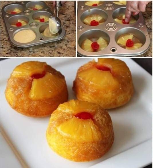 Pineapple Upside-Down Cupcakes