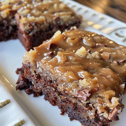 German Chocolate Poke Cake