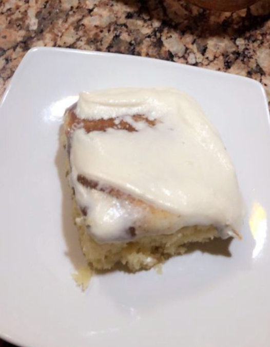 Cinnamon Roll Cake with Cream Cheese Frosting