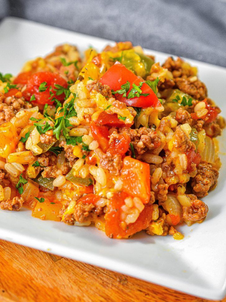 Ground Beef and Peppers Skillet