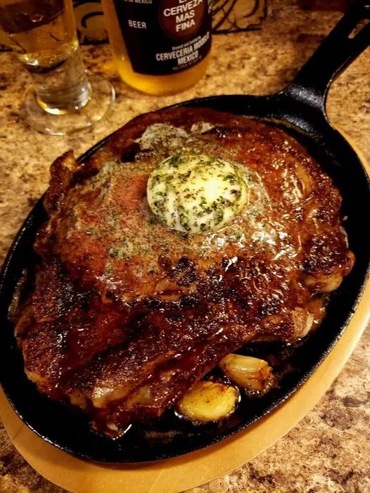 Pan-Seared Ribeye with Garlic Butter