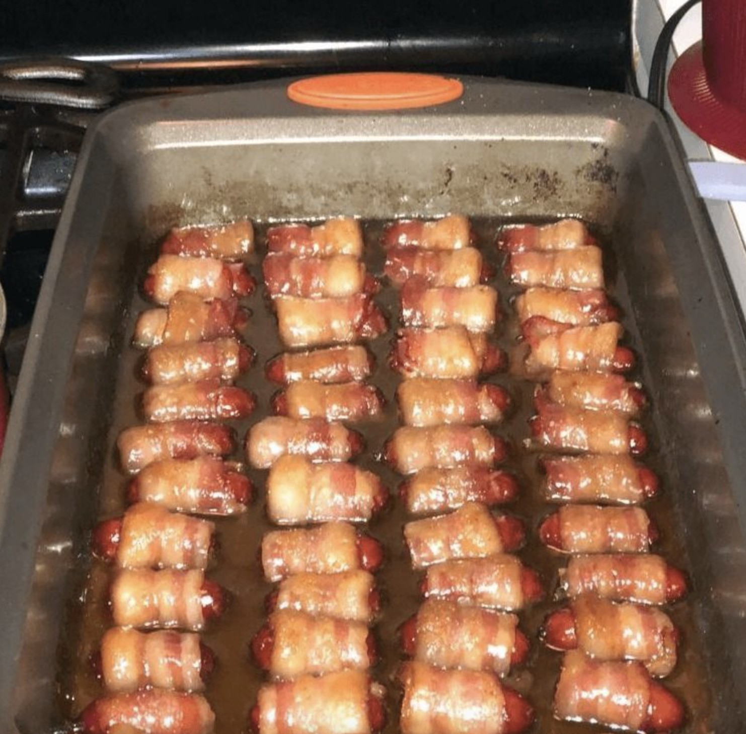 Bacon Wrapped Smokies With Brown Sugar and Butter