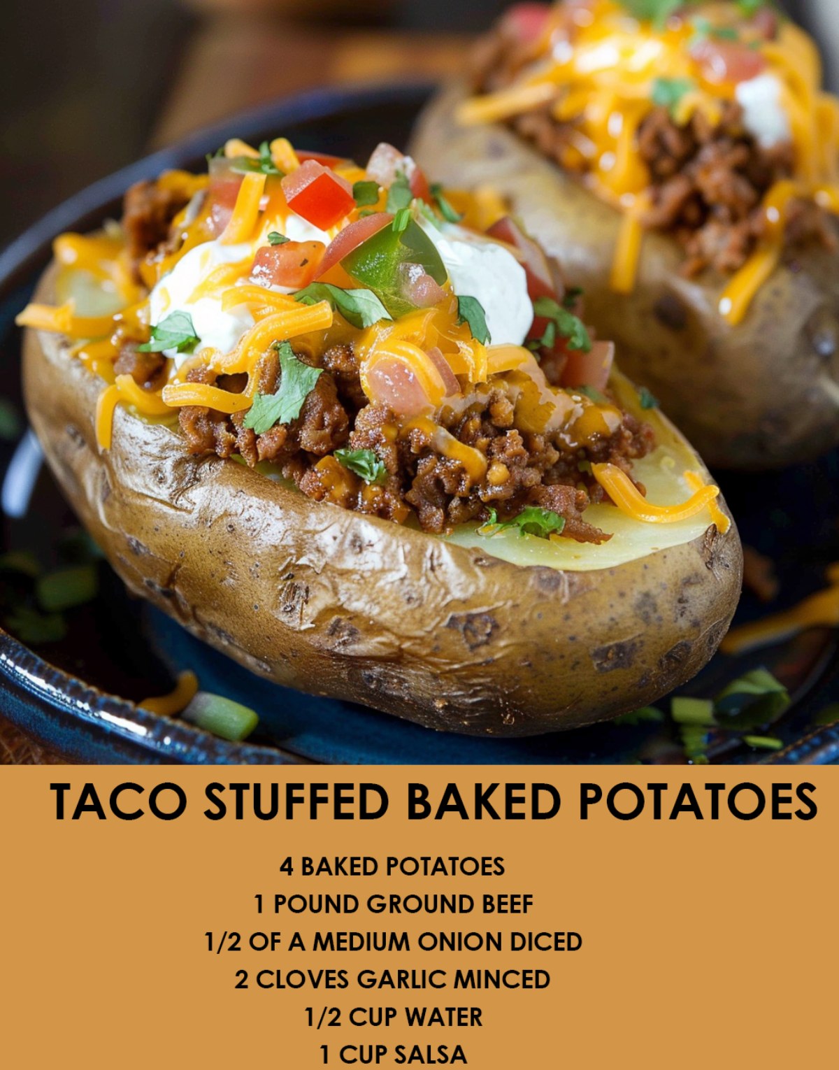 Taco Stuffed Baked Potatoes