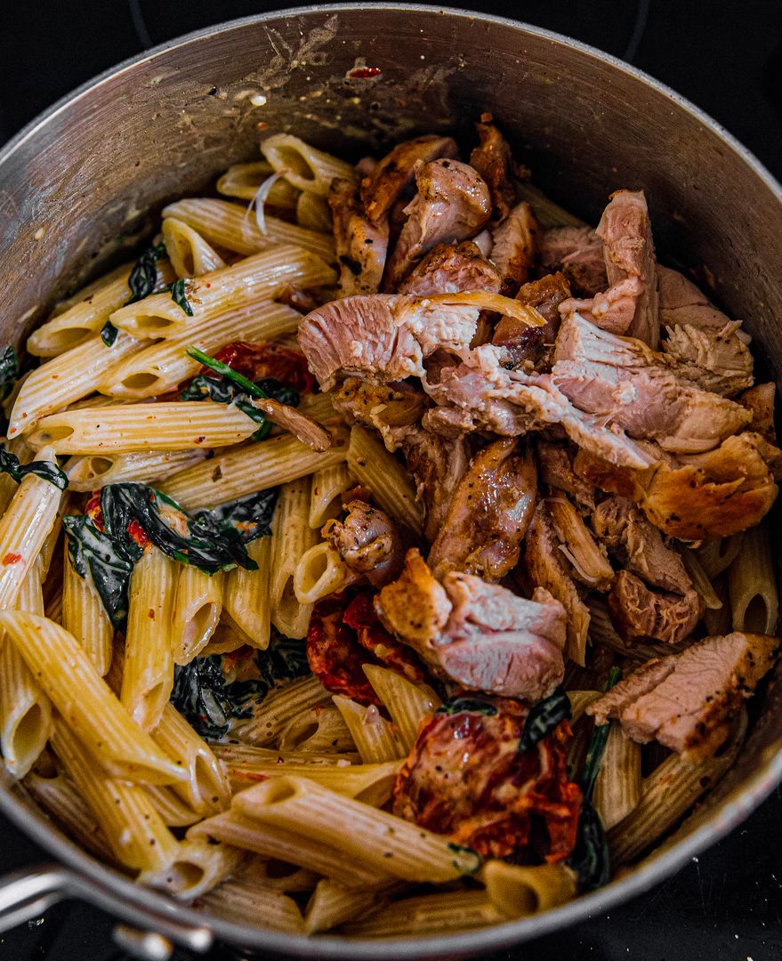 Italian Creamy Tuscan Chicken Pasta