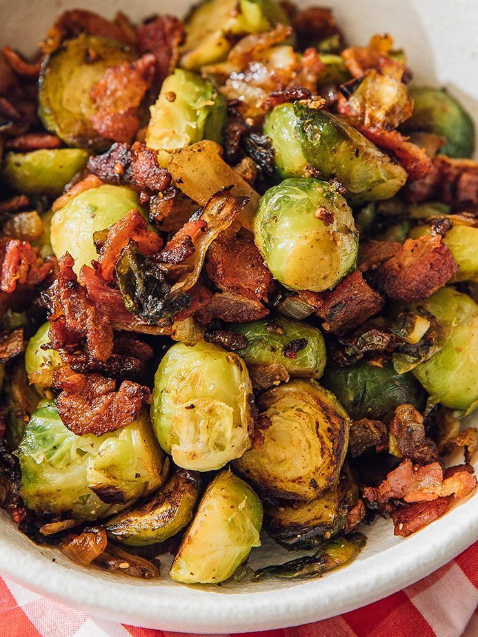 Brussel Sprouts with Bacon and Garlic