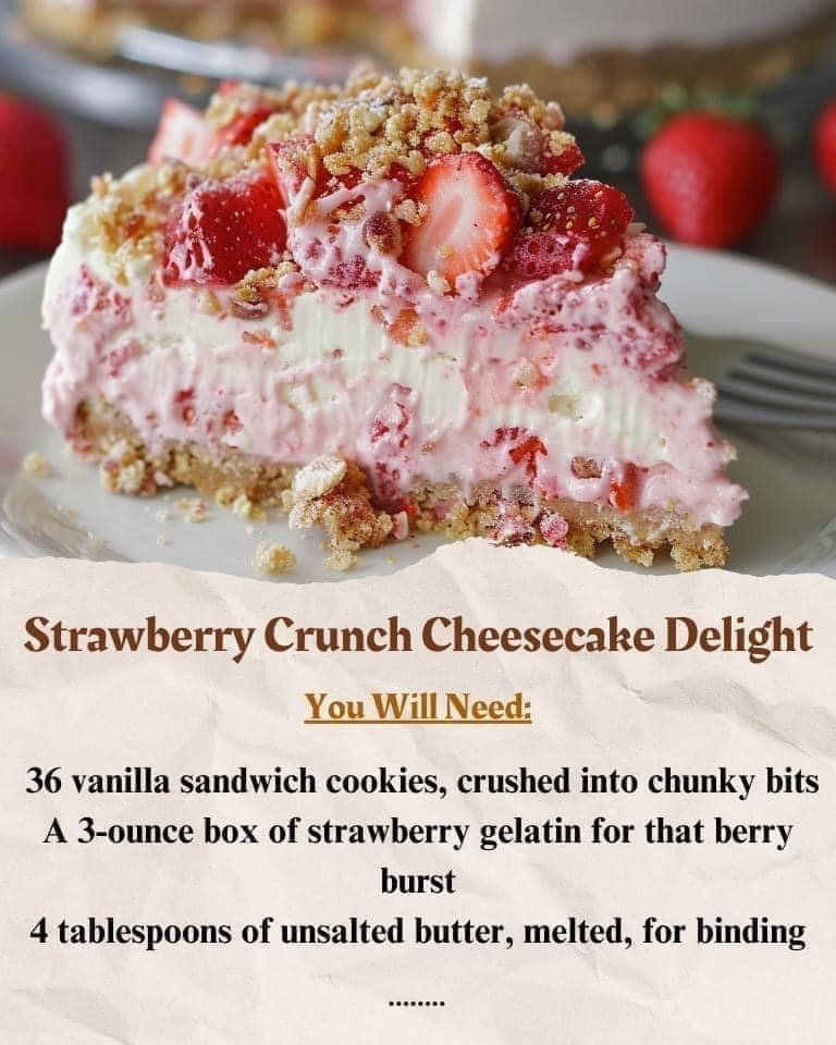 Strawberry Crunch Cheesecake Delight