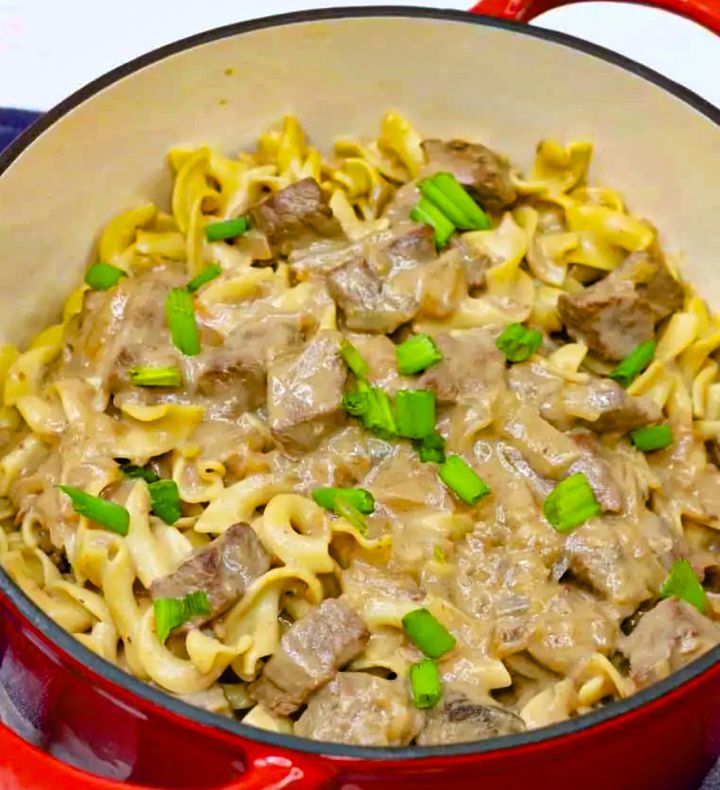 Creamy Beef Tips with Egg Noodles