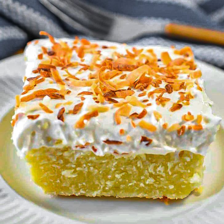 Coconut Topped Cream Cheese Sheet Cake