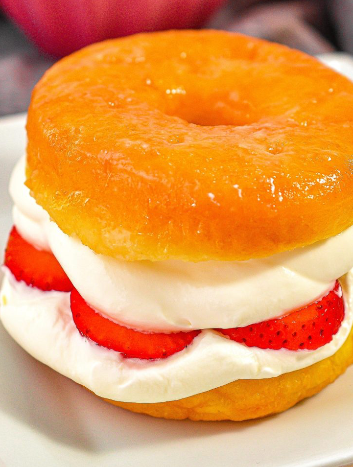 Glazed Donut Strawberry Shortcake