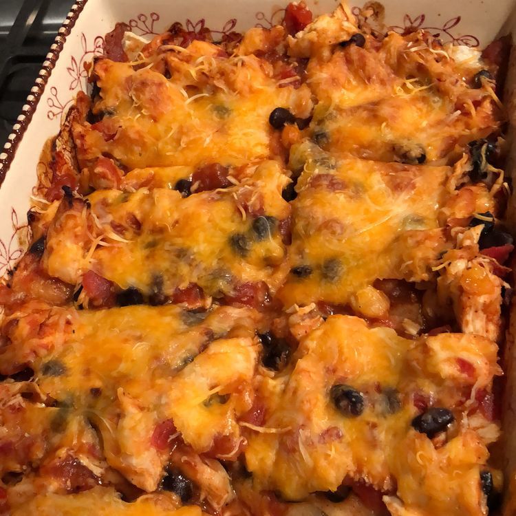 Green Chili Enchilada Chicken Bake