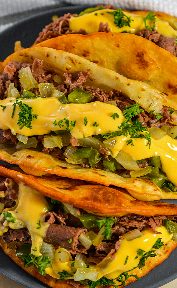 Philly Cheesesteak Tacos