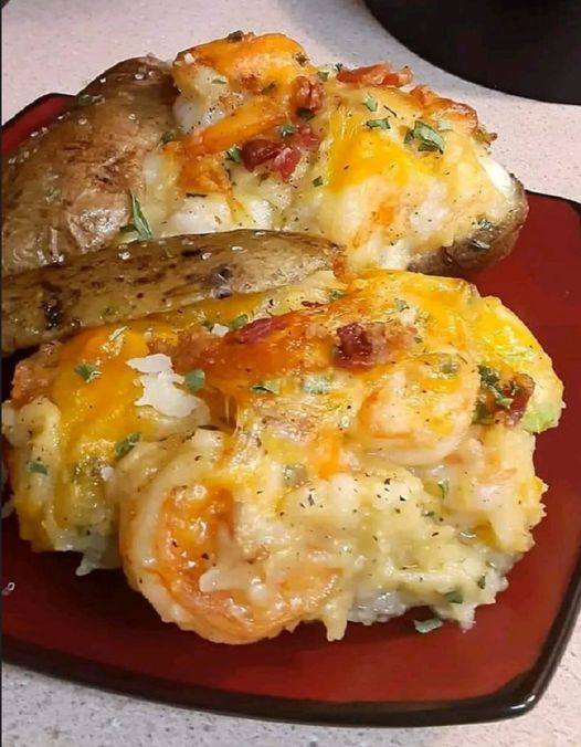 Twice-Baked Cajun Shrimp Stuffed Potatoes