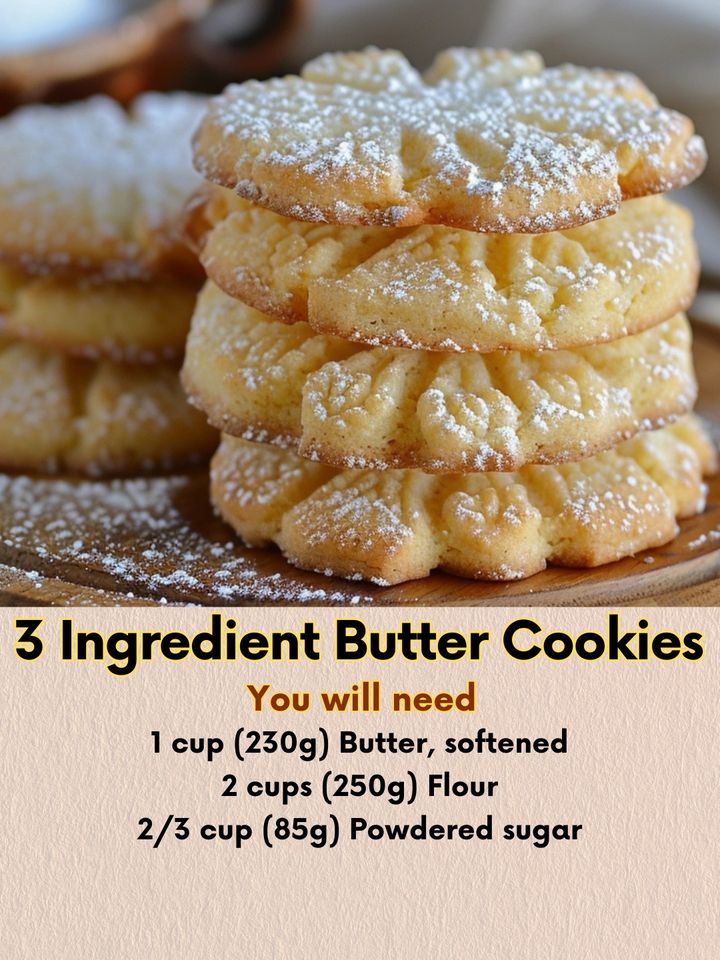 3 Ingredient Butter Cookies