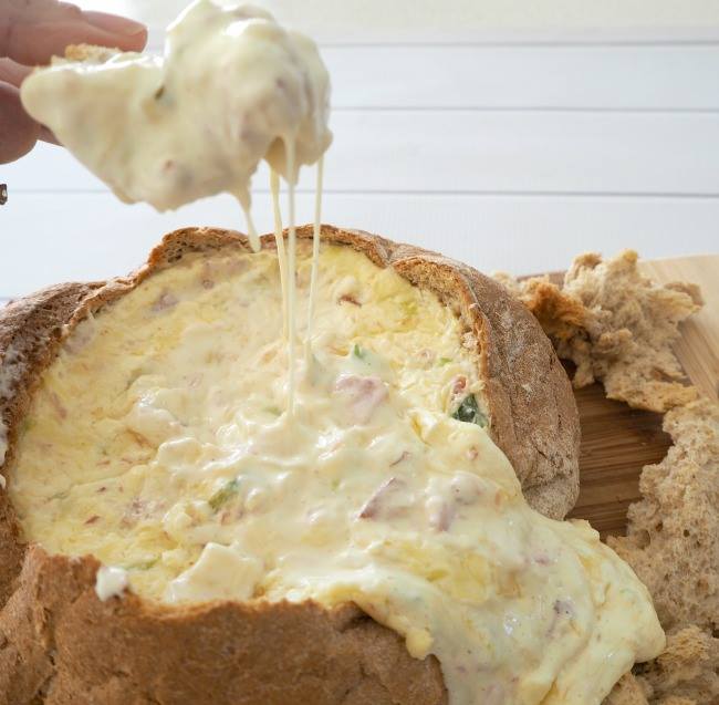 French Onion,Bacon and Cheese Cobb Dip