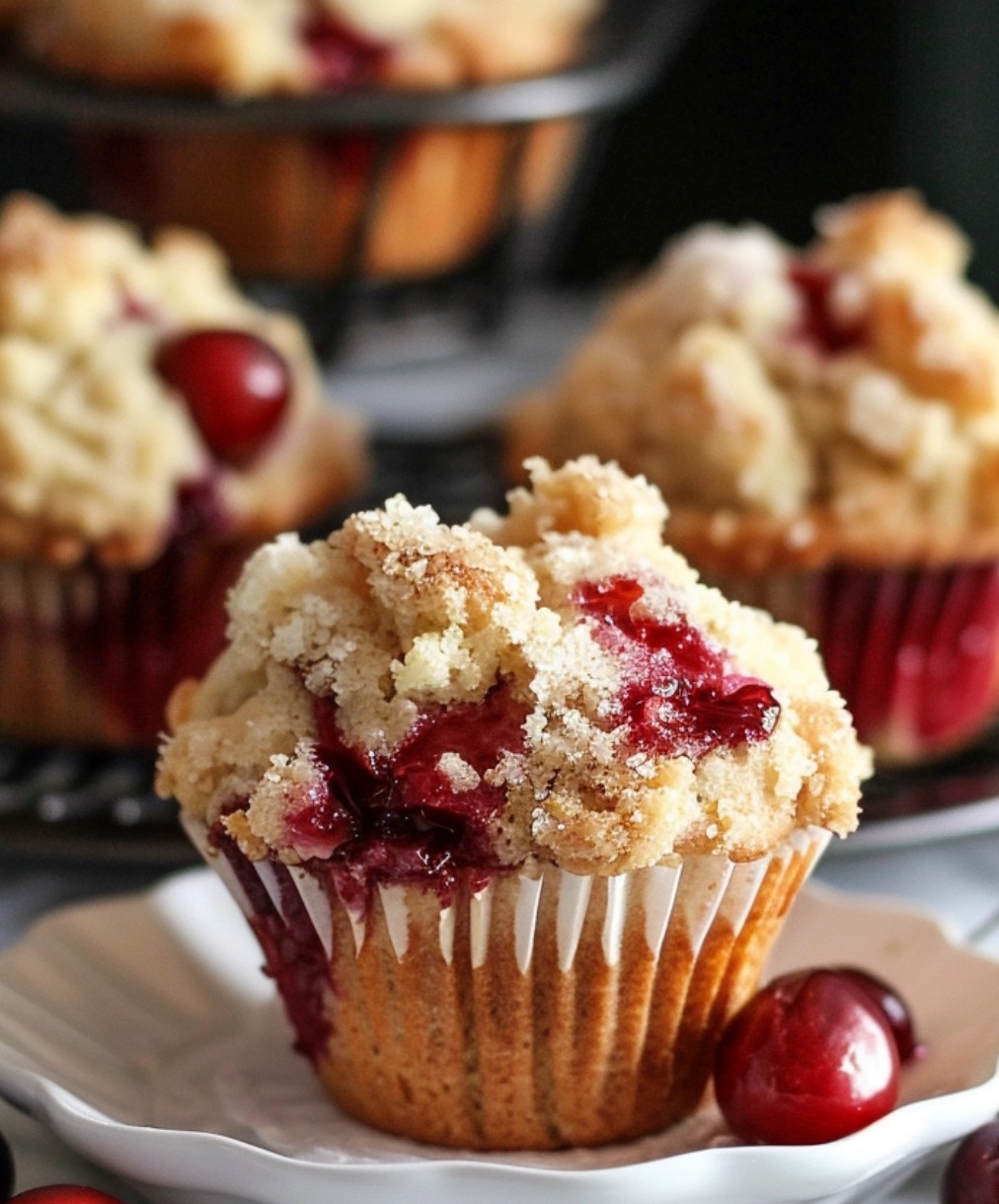 Cherry Cobbler Muffins