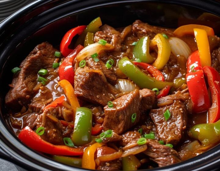 Slow Cooker Pepper Steak