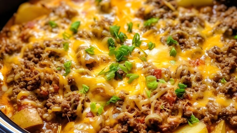 Slow-Cooked Beefy Potato Casserole