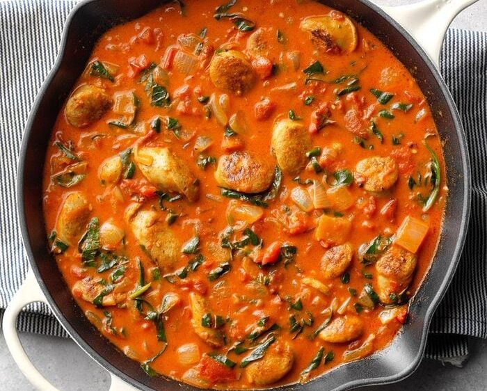 Sausage-Tomato Coconut Curry