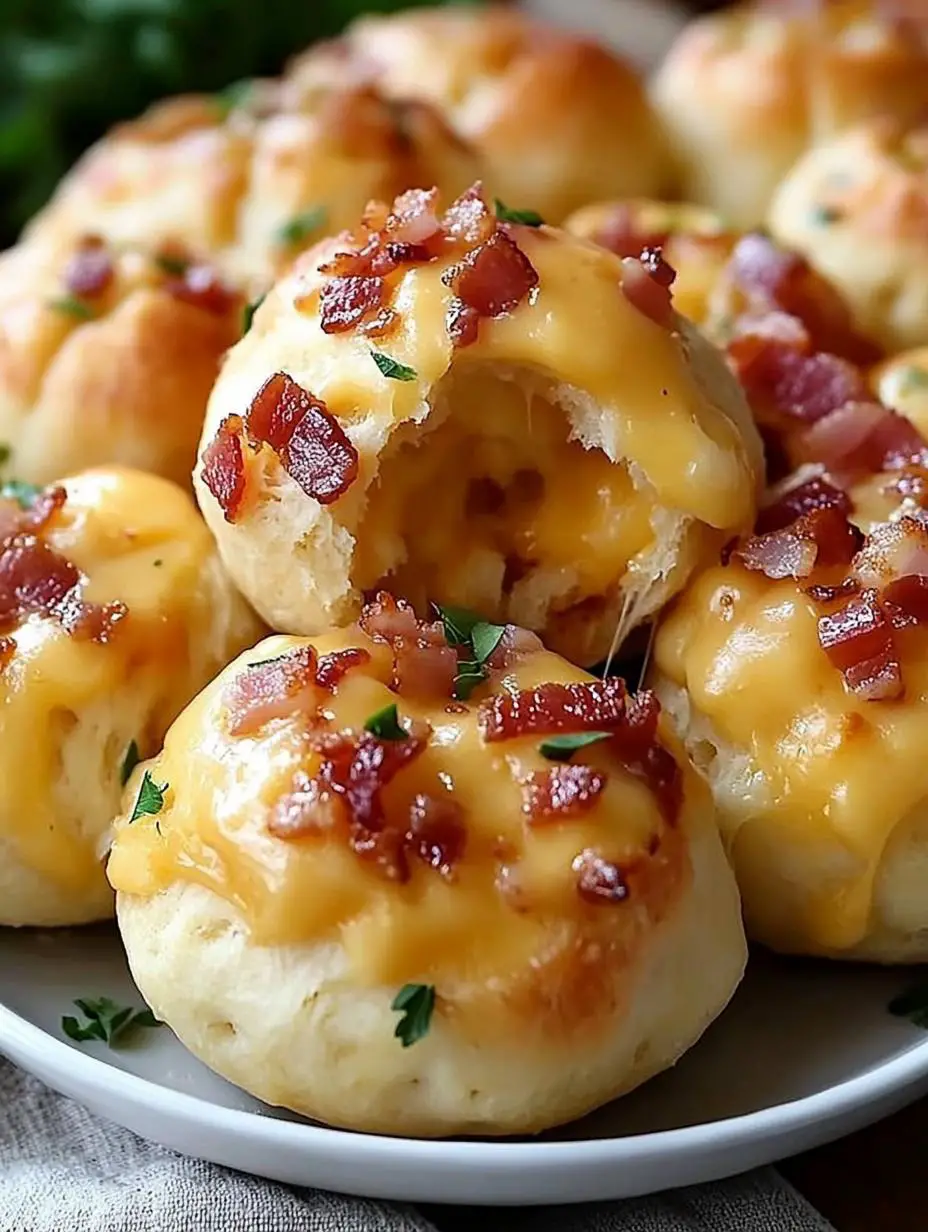 Baked Bacon Stuffed Cheese Bombs