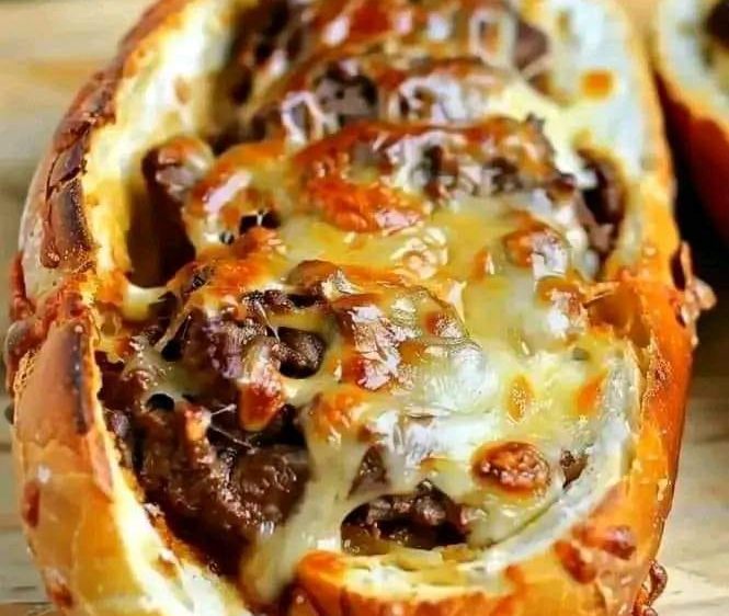 Gourmet Cheesy Beef Baguette