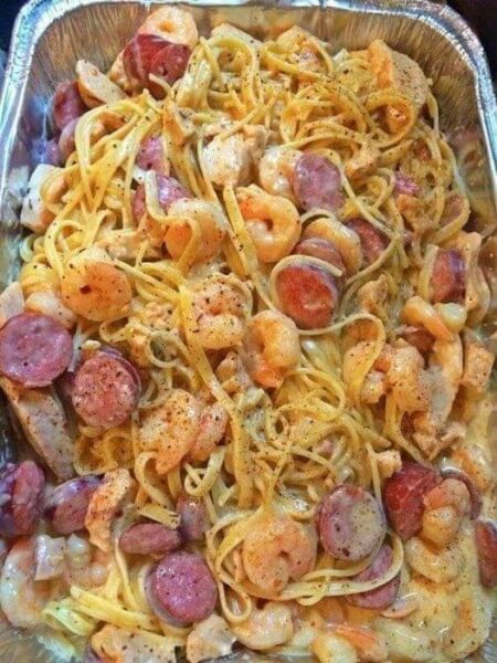 Cajun Shrimp and Sausage Pasta