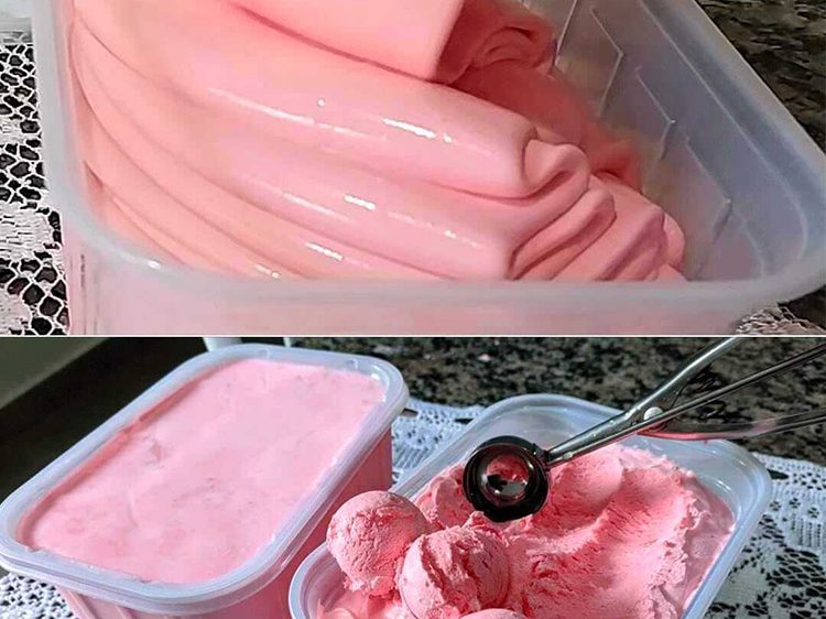 Homemade Strawberry Ice Cream