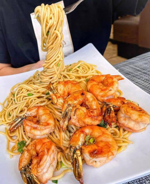 Garlic Prawn Spaghetti