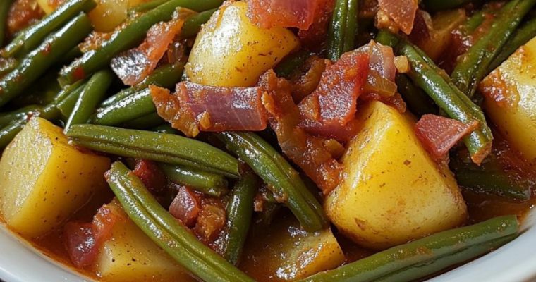 Smothered Green Beans with Potatoes