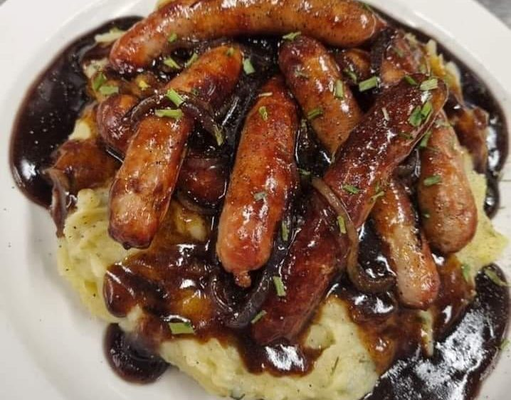 Sausage with Onion Gravy