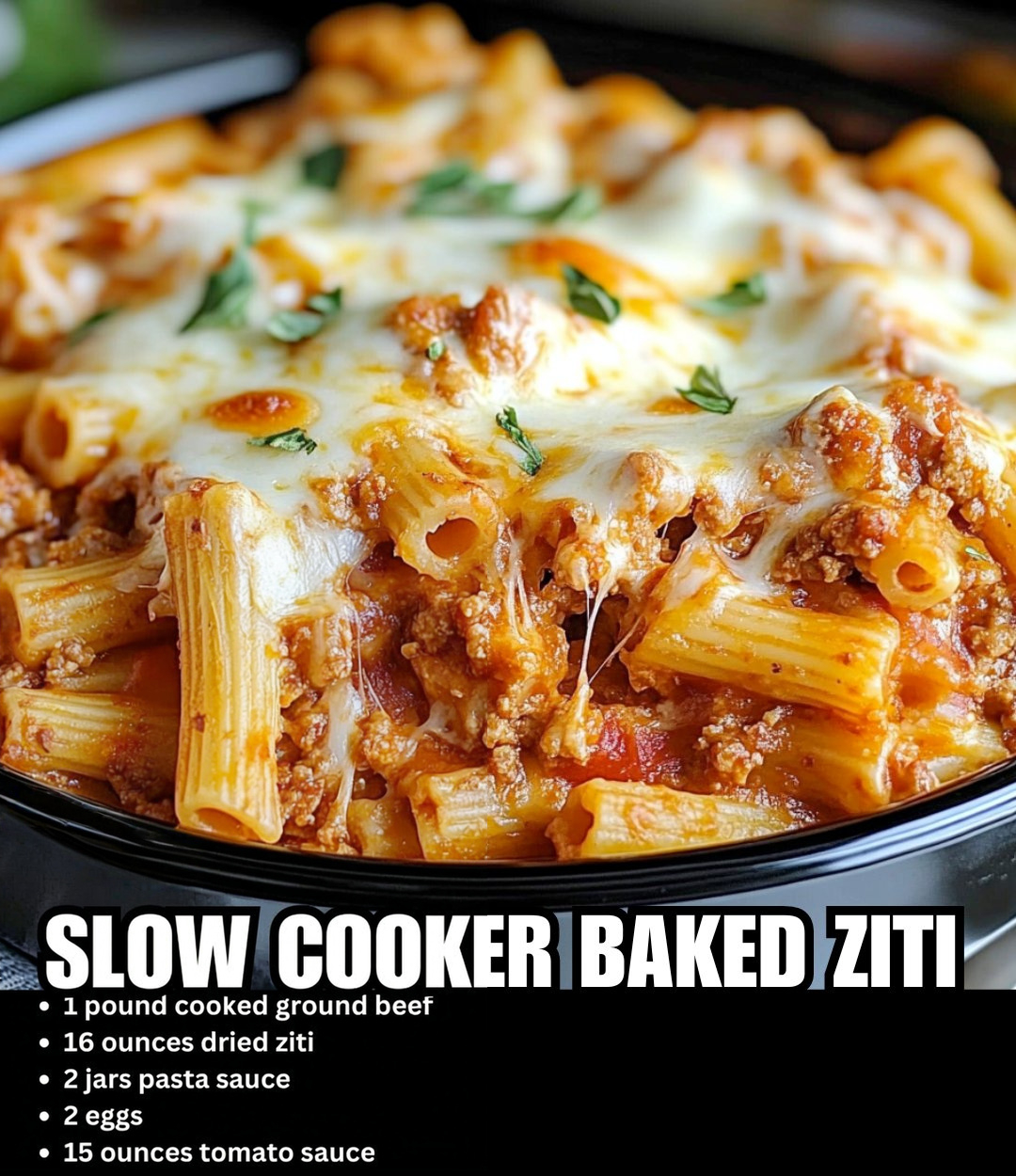 Slow Cooker Baked Ziti